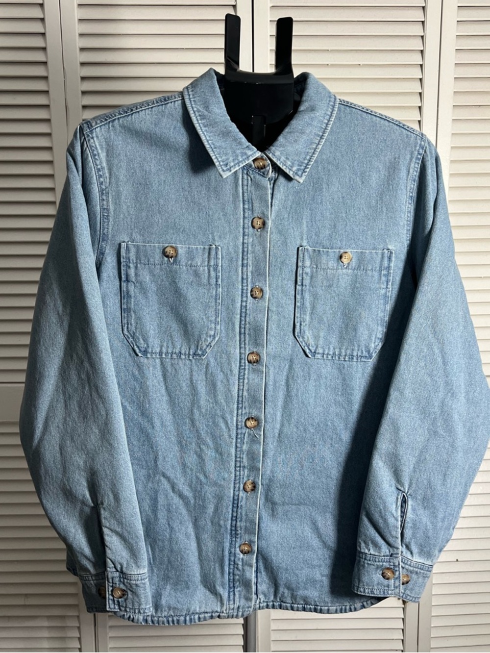 Volcom Light Blue Denim Button-Up Jacket